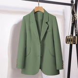 Fongt And Autumn Suit Jacket Female Small Man 2024 Spring And Autumn New Korean Version Temperament Goddess Fan Small Leisure Small Suit-Outfit