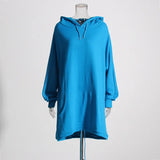 Fongt Hoodie Women's 2025 New Comfortable Leisure Commute Loose Netty Long Hooded Jacket In Solid