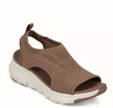 Sandals Summer Mesh Casual Ladies Wedges Shoes Solid Color Hollow Platform Open Toe Slip-On Female Sandalias Light
