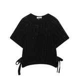 Fongt Women's INS Explosion Fashion Side With Coarse Needle Blouse