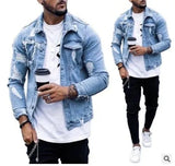 Fongt And Autumn 2023 New Clip Men's Cowboy Coat Hole Irregular Wash Jacket Men's Men's