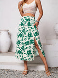 Fongt Independently Designed And Shot The New Women's Summer Casual Floral Print Skirt-Outfit