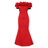 Fongt Women's Dress 2025 Summer Collar Sexy Fishtail Dress African Dress