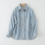 Autumn 2024 New Women's Urban Casual Wash Denim Jacket W015 21137-Outfit
