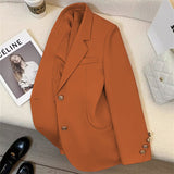 Fongt 2024 New Khaki Blazer Female Retro British Style Advanced Design Sense Versatile Small Suit-Outfit