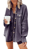 Fongt 2025 New Coat Fashion Casual Collar Pocket Splicing Irregular Shirt Jacket Woman