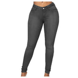 Autumn And Winter 2022 Female Jeans Pants Temperament Commuting Fitness Pants Tight Pants-Outfit