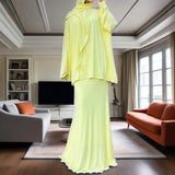 Fongt 2025 New Middle East Wearing Women's Long-Sleeved Skirt Dress Fashion Set