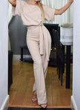 Color 6 Size Hot New Summer 2023 Fashion Button Short Sleeve Female Jumpsuit-Outfit