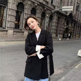 Fongt 2024 New Khaki Short Blazer Female Small Design Sense College Style Commuter Suit-Outfit
