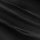 Off Shoulder Satin Dress Split High Waist Zipper Ruched Long Bodycon Dress Summer Birthday Party Elegant Black