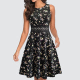Floral Lace Patchwork Sleeveless Tunic Party