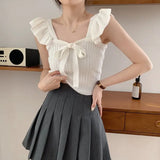 Fongt And Sexy Vest Women's New Summer Slim Slim Short Outer Wear Hottie Sleeveless Top