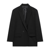 Fongt Spring And Autumn New Women's Fashion Loose Double Buckle Small Suit Coat Top D62075