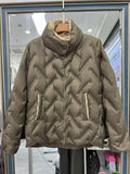 Autumn And Winter New Standing Collar Single Breasted Down Jacket Female Short Money Loose Show Thin Thin White Duck Down Warm Coat-Outfit
