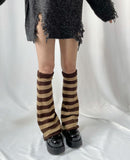 Vintage Striped Leg Socks-Outfit