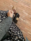Floral Polka Midi Skirt-Outfit