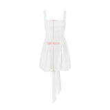 Backless Large Bow Mini Dress-Outfit