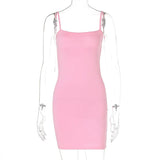 Summer Fashion Sexy Sleeveless Slim Backpack Hip Dress-Outfit