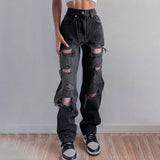 Ripped Loose Jeans-Outfit