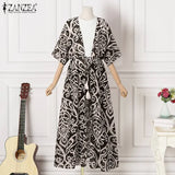 Printed Blouse 2022 ZANZEA Bohemian Summer Cover Up Half Sleeve Kimono Female Casual Beach Cardigans Oversized