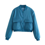 Fongt Women's New Large Pocket Bomber Jacket In Spring
