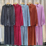 Net Color Press Fold Suit-Outfit