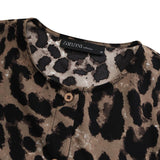 Leopard Printed Casual Loose Muslim Sets ZANZEA Women Full Sleeve Blouse Long Pants 2022 Party Suits Islamic