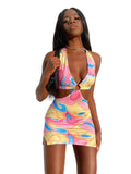Out Girl Printed V-neck Ring