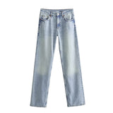 Fongt Long Leisure New Autumn 2025 Wide-Legged Jeans Women's Clothing