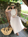 Fongt Xixi 13 Lines 2025 Spring And Summer New French Retro Round-Neck Temperament Sleeveless Dress 88259