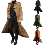 Fongt Men's Spring And Autumn Long Belt Men's Wind Coat Fashion Daily Casual Coat Men