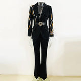 Fongt New Star Temperamental Diamond Hot Diamond Belt Suit Two Sets