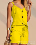 Positioning Print Short-Sleeved Pants Two-Piece Suit-Outfit