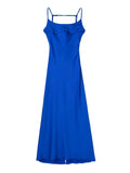 Hollow Out Satin Midi