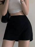 Lined Split Tennis Mini Skirt-Outfit