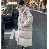 Thickness Down Cotton Clothes Korean Version Loose Long Knee Cotton-Padded Clothes 2023 Winter New Coat Ins Bread Clothing Tide-Outfit