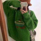Fruit Cake Jacquard Knit Pullover-Outfit