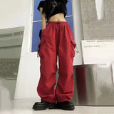 Fongt Overalls Casual Pants Female Summer Versatile Straight Down Leg Pants Loose Wide Leg Pants
