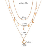 Star and Moon Necklace-Outfit