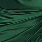 Satin Dress Spaghetti Strap Split Ruched Cowl Neck 2 Layer Elastic Zipper Midi Dress Elegant Sexy Dresses for Women