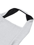 Punk Metallic Halter Crop Tank