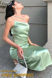 Diagonal Collar Maxi Dress Spaghetti Strap Satin Dress 2023 Long Summer Party Wedding Evening Dresses for Women