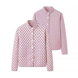 Fongt Women's Clothing In The Autumn Of 2025 New Street Fashion Wears Printed Cotton Jackets On Both Sides