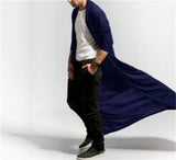 Fongt And Autumn Thin Men's Mature Long Slim Long Style Long Wind Jacket Casual Fashion Solid Color Men's