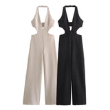 Fongt 2023 New Women's Neck Collar Long Jumpsuit 7901237-Outfit
