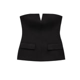 Fongt Women's Clothing INS Net Red Explosion Without Shoulder Strap Short Thoracic Top