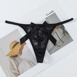 Lace Sexy Thong Women's Back Hot Bow Bikini Low-Waisted Breathable