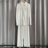Net Color Press Fold Suit-Outfit