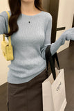 Bamboo Hemp Long-Sleeved Stretch Bottoming Women's Autumn And Winter New Solid Color Thin Sweaters-Outfit